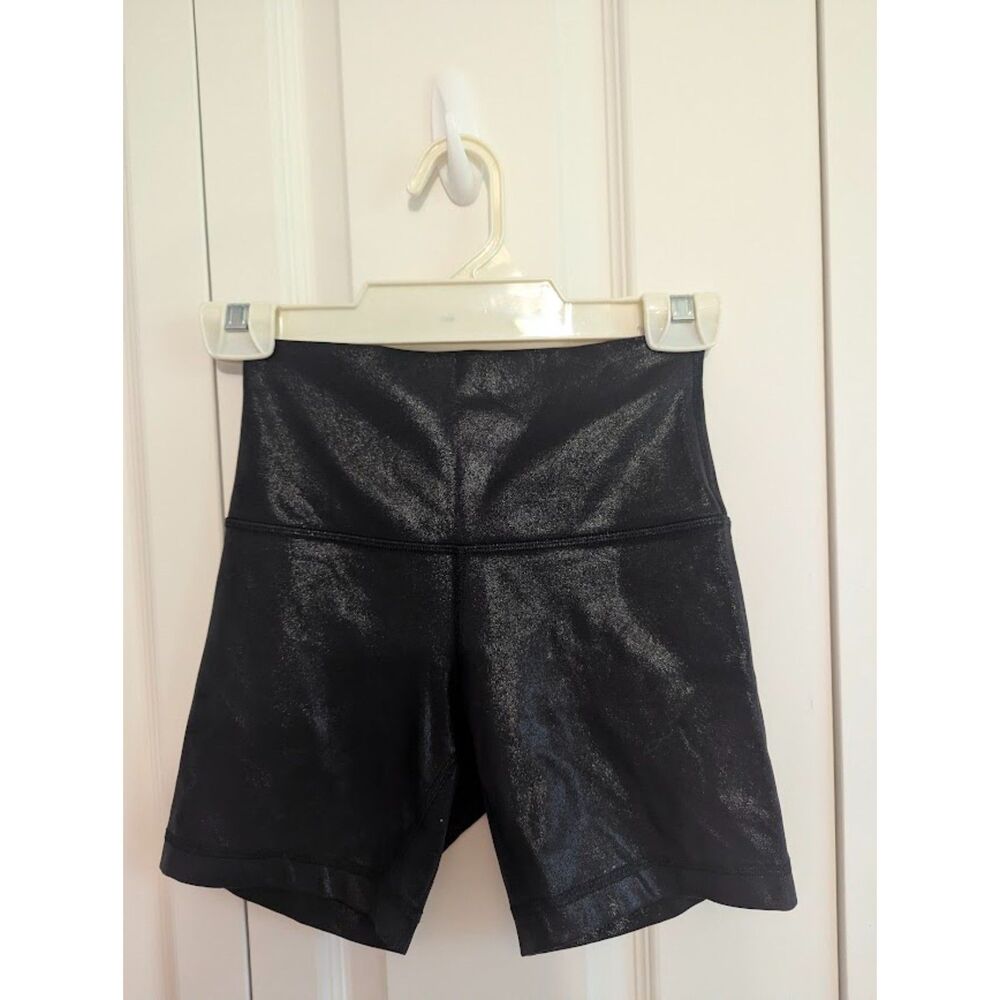 Lululemon Align High-Rise Short 8" *Shine Radiate Foil Print Black Sz 4